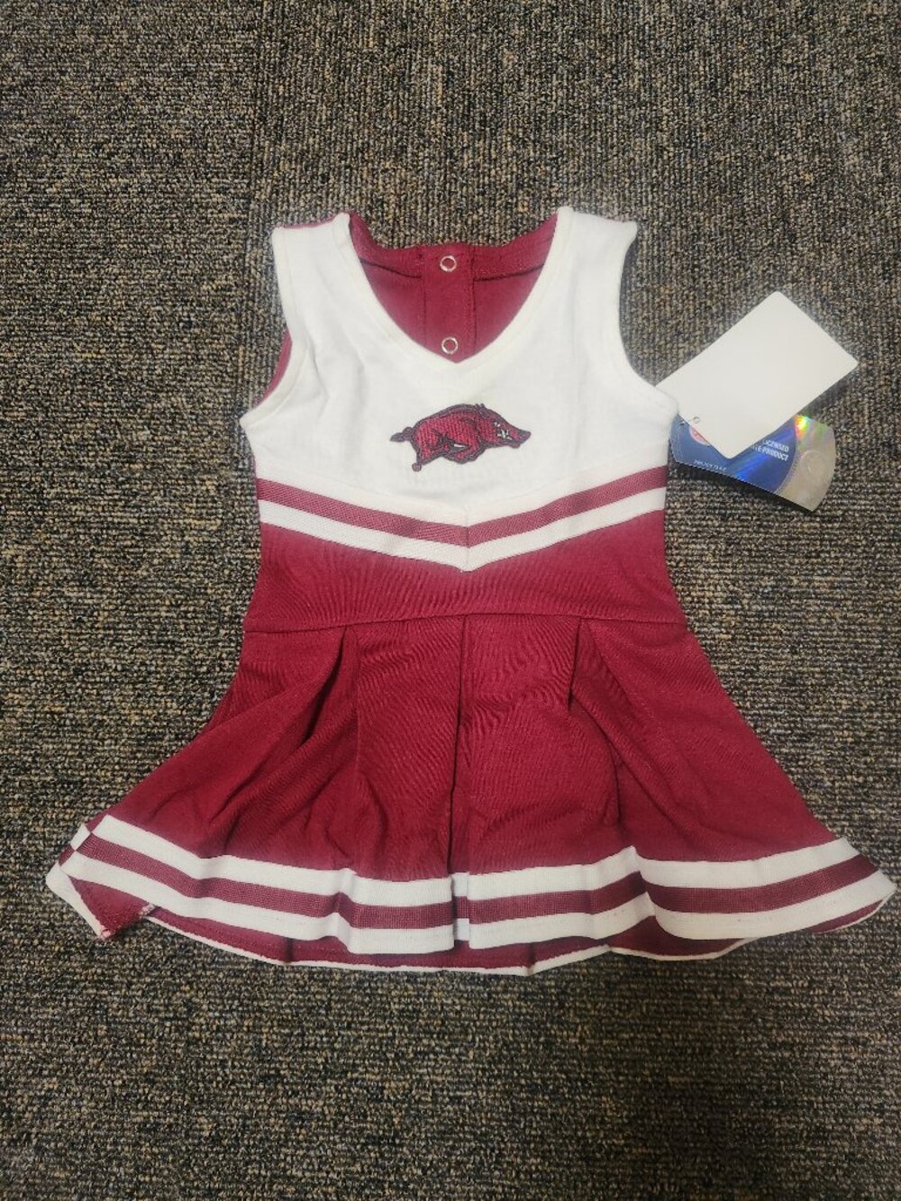 Arkansas Razorbacks Infant Cheer Dress 0-3M Creative Knitwear NWT NCAA